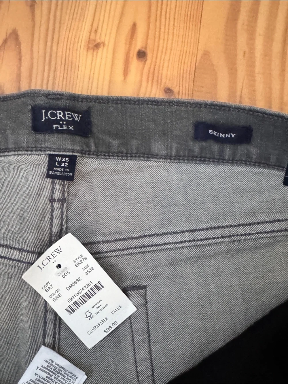 J. Crew Men’s Gray Skinny Jeans